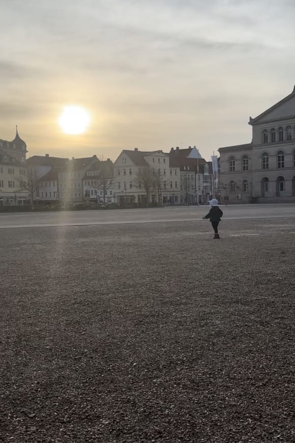 Schlossplatz mit Ehrenburg, Arkaden und Landestheater